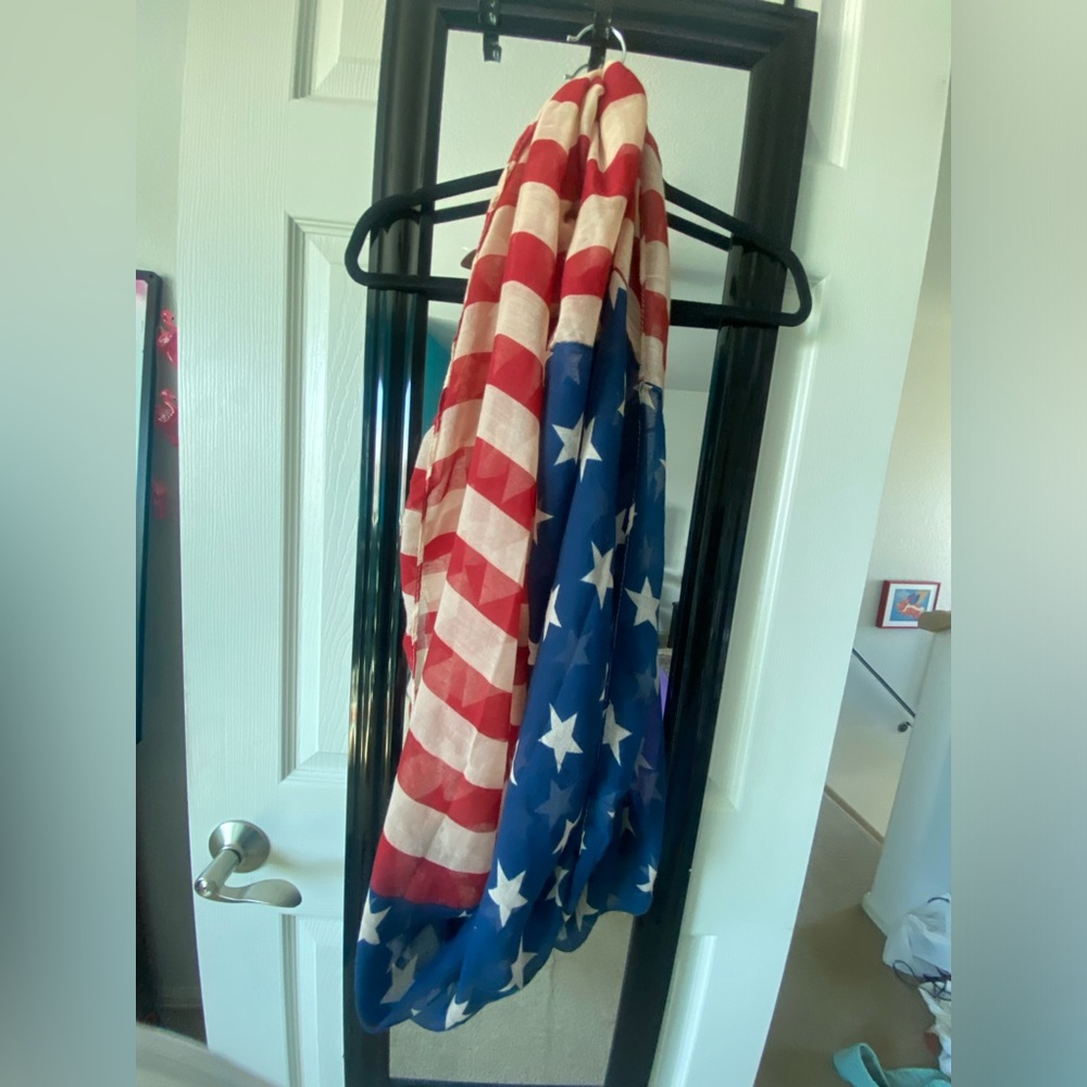 Infinity scarf: red, white, and blue (American flag) s